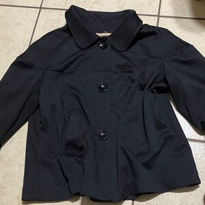 Notations Black Pea Coat for Women